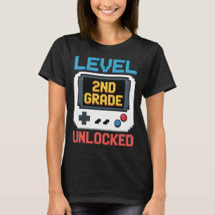 T-shirt Niveau 2e année débloqué Ck pour l'école Gamer gar