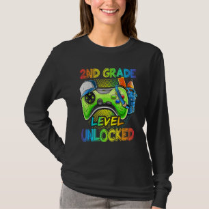 T-shirt Niveau 2e année Déverrouillé Jeu vidéo de rentrée