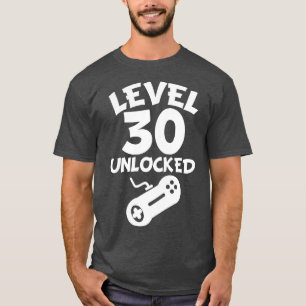 T-shirt Niveau 30 débloqué 30ème anniversaire de jeux