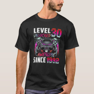 T-shirt Niveau 30 Déverrouillé Étonnant Depuis 1992 30E An