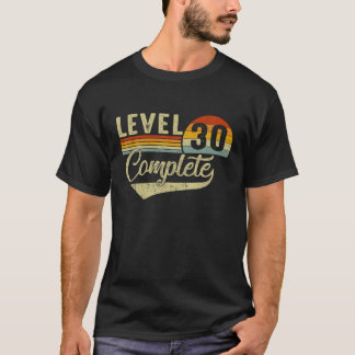 T-shirt Niveau 30 Gamers Vidéo Rétro Complets Couple 30E A