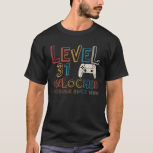 T-shirt Niveau 31 Déverrouillé Étonnant Depuis 1990 Vintag
