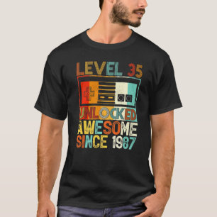 T-shirt Niveau 35 Déverrouillé stupéfiant depuis 1987 35e