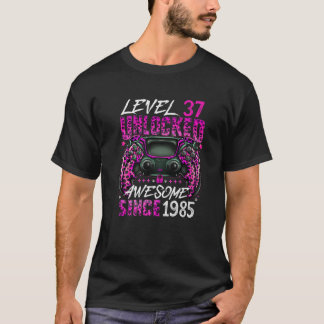 T-shirt Niveau 37 Déverrouillé Étonnant Depuis 1985 37E An
