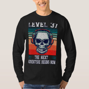 T-shirt Niveau 37 Déverrouillé Suivant 37e anniversaire Ga