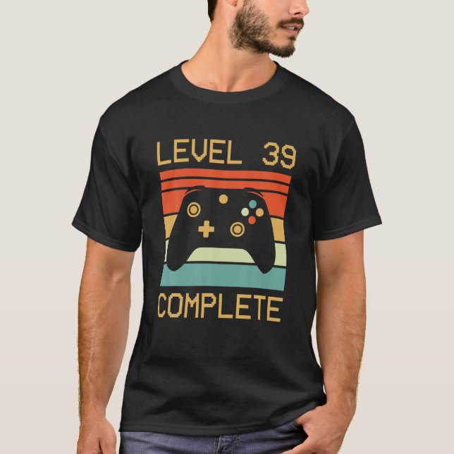 T-shirt Niveau 39 Gamer Vidéo Complet - 39E Mariage Anive (Devant)