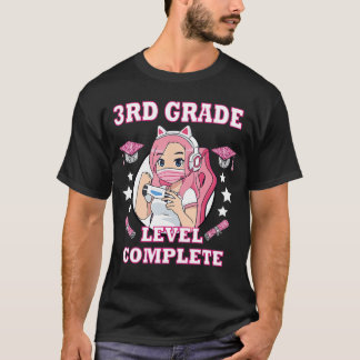 T-shirt niveau 3e année complet drôle jeu vidéo diplômé a