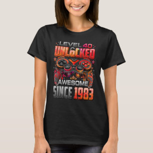 T-shirt Niveau 40 déverrouillé stupéfiant depuis 1983 40e
