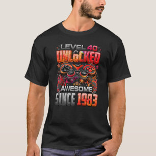 T-shirt Niveau 40 déverrouillé stupéfiant depuis 1983 40e
