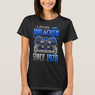 T-shirt Niveau 45 Déverrouillé stupéfiant depuis 1978 45e 