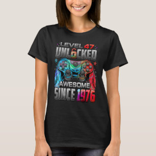 T-shirt Niveau 47 Déverrouillé stupéfiant depuis 1976 47e