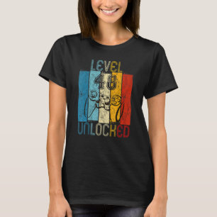 T-shirt Niveau 48 Déverrouillé Video Gamer 48e anniversair