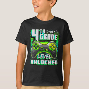 T-shirt Niveau 4e débloqué Funny Gamer Boys Ck pour la ren
