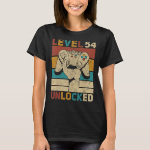 T-shirt Niveau 54 Déverrouillé 54e anniversaire 54 ans Gam
