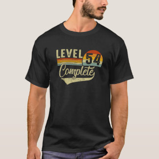 T-shirt Niveau 54 Gamers Vidéo Rétro Complets Couple 54e A