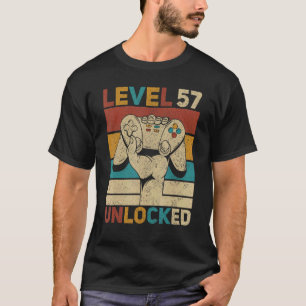 T-shirt Niveau 57 Déverrouillé 57e anniversaire 57 ans Jou