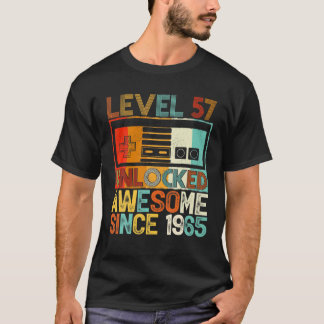 T-shirt Niveau 57 Déverrouillé Étonnant Depuis 1965 57E An