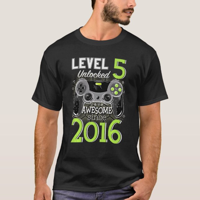 T-shirt Niveau 5 déverrouillé stupéfiant depuis 2016 Video (Devant)