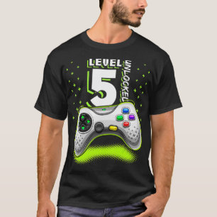 T-shirt Niveau 5 Jeu vidéo déverrouillé 5e Jeu d'anniversa