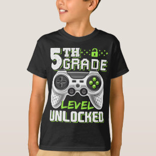 T-shirt Niveau 5e débloqué Jeu vidéo Rentrée scolaire