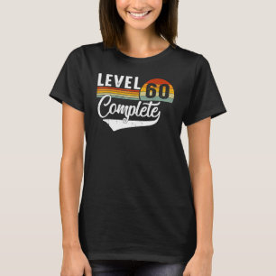 T-shirt Niveau 60 Gamers Vidéo Rétro Complets Couple 60e A