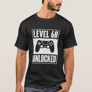 T-shirt Niveau 60 Jeux vidéo non bloqués 60 Year Birthday 