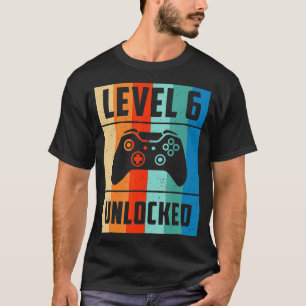 T-shirt Niveau 6 Anniversaire Garçon 6 ans Jeux Vidéo Ca
