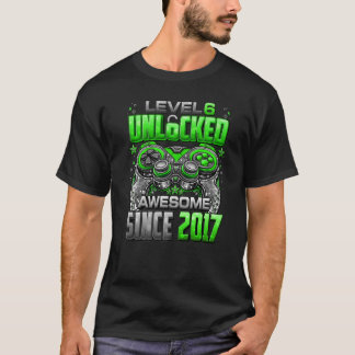 T-shirt Niveau 6 Débloqué Incroyable Depuis Anniversaire 6