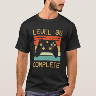 T-shirt Niveau 6 Gamer Vidéo Complet - 6E Anivers Mariage