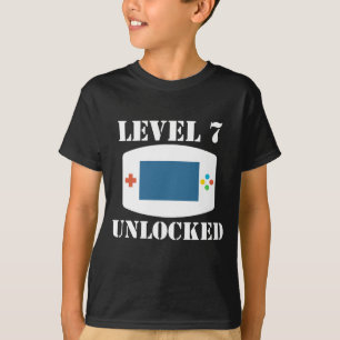 T-shirt Niveau 7 débloqué 7ème anniversaire de jeux vidéo