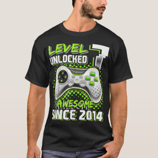 T-shirt Niveau 7 Déverrouillé Awesome 2014 jeu vidéo 7e na
