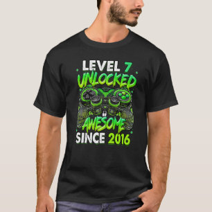 T-shirt Niveau 7 déverrouillé stupéfiant depuis 2016 7e an
