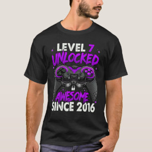 T-shirt Niveau 7 déverrouillé stupéfiant depuis 2016 7e an