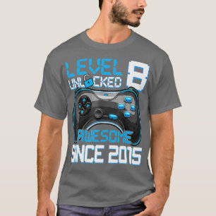 T-shirt Niveau 8 Déverrouillé 8e anniversaire extraordinai