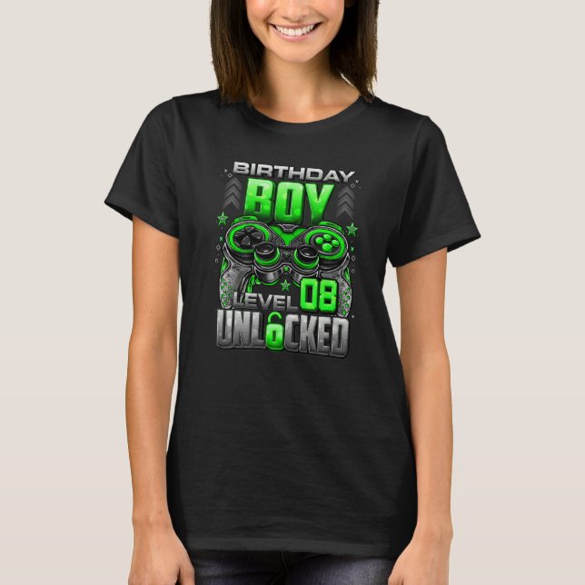 T-shirt Niveau 8 déverrouillé stupéfiant depuis 2014 8e an (Devant)