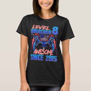 T-shirt Niveau 8 déverrouillé stupéfiant depuis 2015 8e an