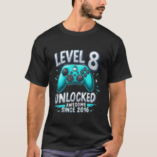 T-shirt Niveau 8 déverrouillé stupéfiant depuis 2016 8e an