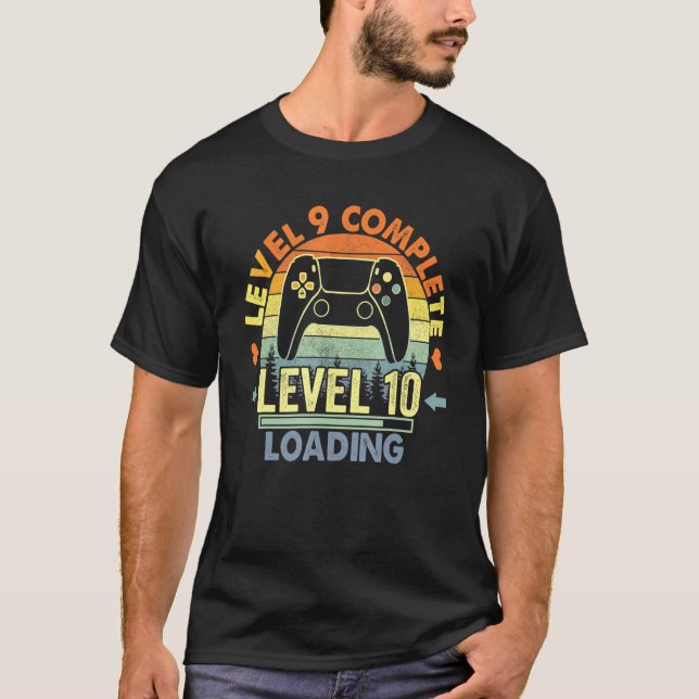 T-shirt Niveau 9 Complet 9 Anniversaire 9e Anniversaire Ma (Devant)