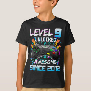 T-shirt Niveau 9 Déverrouillé Awesome 2012 jeu vidéo