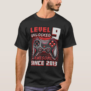 T-shirt Niveau 9 Déverrouillé Awesome 2013 jeu vidéo 9e na