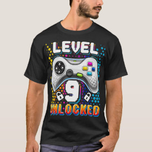 T-shirt Niveau 9 Jeu vidéo déverrouillé 9e Jeu d'anniversa