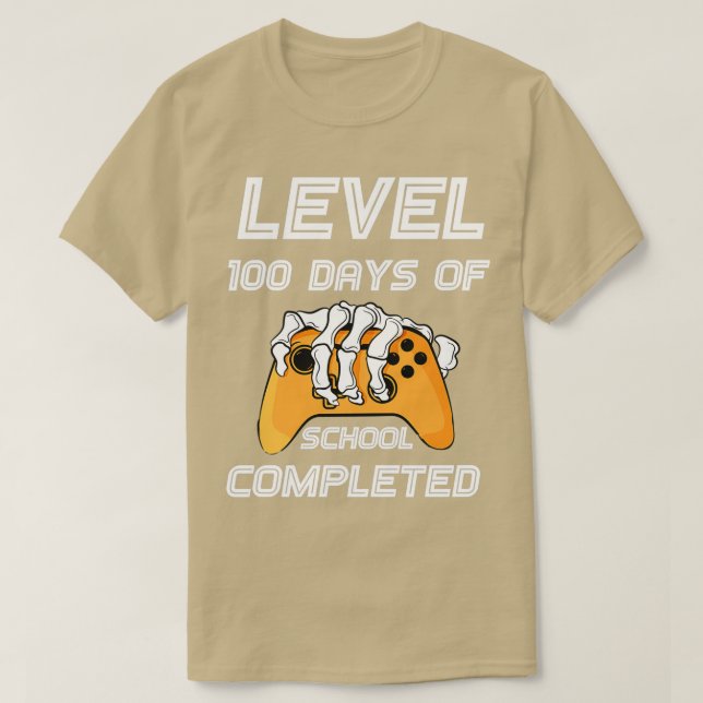 T-shirt Niveau amusant 100 jours d'école terminée Heureux  (Design devant)
