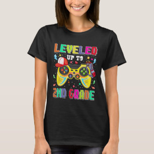 T-shirt Niveau Atteint 2e Année Élève Gamer Premier Jour G