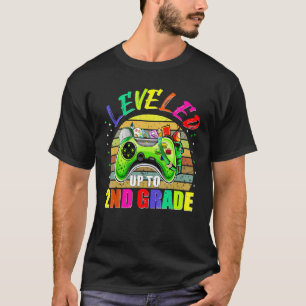 T-shirt Niveau Atteint 2e Année Élève Gamer Retour à l'Éco