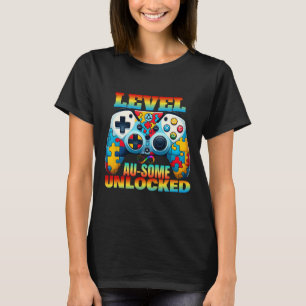 T-shirt Niveau Au-some Déverrouillé Contrôleur de jeu vidé