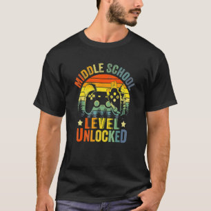 T-shirt Niveau Collège Débloqué Jeu Vidéo Retour À L'École