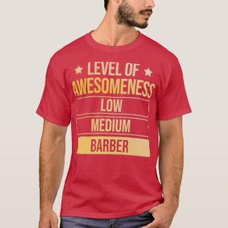 T-SHIRT NIVEAU DE BARBRE DE SENSIBILISATION