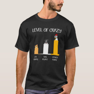 T-shirt Niveau de folie des gens qui aiment les chats, les