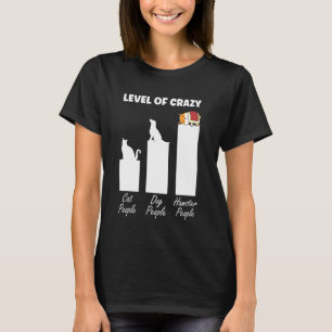 T-shirt Niveau de hamster mignon de personnes de chats fou
