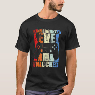 T-shirt Niveau de jardin d'enfants déverrouillé, jeu vidéo